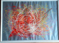 apstrakcija - kombinirana tehnika