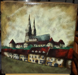 BANSKI DVORI I KAPTOL 75x75 cm. - UNIKAT