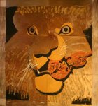 Boris Bućan "Lav" ulje / akril / zlato  210 x 200 cm