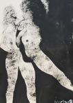 Boris Bućan "Muškarac s lulom i gola žena" ulje-akril  papir 140x100cm