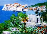 -iz ciklusa "Dubrovnik" , unikat , akademski slikar Claudio Frank