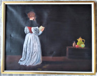 čitačica - ulje na platnu