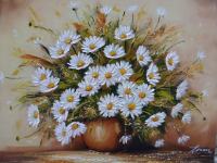 Umjetnička slika cvijeće margarite