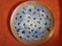 Cvijeće -  Oslikani dekorativni tanjur - Potpisano