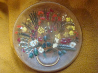 Cvijeće -  Oslikani reljefni dekorativni tanjur