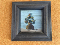 Cvijeće u vazi - Minijatura na bakru