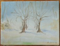 Dodatno sniženo!!! Danko Friščić - Ulje  - Zimski motiv - 40x30cm.