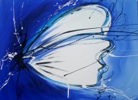 Domenico Gonzi "Plavi leptir" ulje na platnu 60x80cm