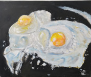 Doručak Jaja na oko - akril na platnu