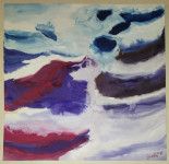 Dubravko Gjivan - Apstrakcija 1 - gvaš/akril - akademski slikar - 1970