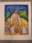 Đuro Seder, serigrafija "Isus sa dječicom". Edicija autora.