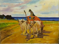 dva vola - ulje na platnu