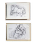 Dvije autorske umjetničke slike 'Konji' - olovka na papiru