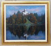 Dvorac Trakošćan, platno/akril, 80x60 cm