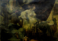 Eduard Ansen Hofmann, slika Kleopatra, ulje na platnu, 176 x 87 cm