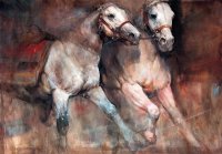 Fahrudin Šadić "Konji" serigrafija 50x70cm