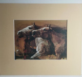 Fahrudin Šadić - Konji - serigrafija s potpisom autora - NOVO