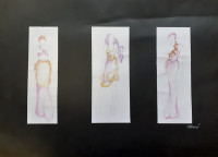 gracije na jednom listu  - akvarel