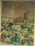 Grad Ulm - Akvarel - strani autor - 32x25cm
