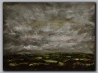 Impresionistički tamni pejzaž - ulje na platnu - velika slika prodaja