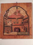 Kamenita vrata -Intarzija-unikat 33x36 cm -1972 god