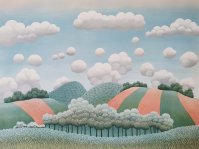 Ivan Rabuzin "Oblaci" svilotisak serigrafija 70x100
