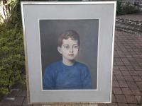 Ivan Tucić, staro ulje na platnu, portret dječaka, moderna.