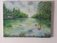 Jezero -Ulje na platnu