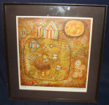 POVOLJNO!!! JOSEF PALEČEK - češki umjetnik - grafika - 58x55cm