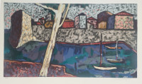 Josip Škerlj "Dubrovnik" svilotisak serigrafija 40x70cm;