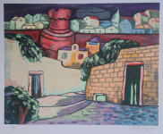 Josip Škerlj "Dubrovnik" svilotisak serigrafija 50x60cm; iz 2004 g;