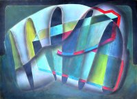 Jure Labaš "Element" tempera / pastel 50x70 cm; iz 1985 godina