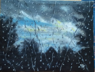 Kiša -ulje na platnu