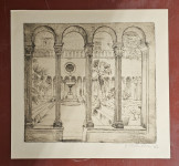 Kokotović – Arkadni vrt s fontanom, bakropis, 1930., 31 x 29 cm