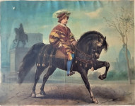 konjanik - veliko ulje na platnu