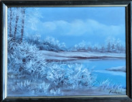 krajolik - ulje na panelu