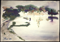 Sniženo!!! KREŠIMIR IVIĆ - Akvarel 50x35cm - Akademski slikar