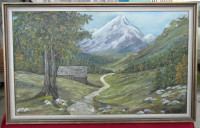 Lijepa pejsažna slika ulje na lesonitu