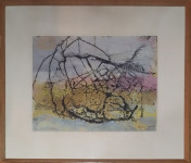 Ljubiša Ljuba Jocić - Apstrakcija - ulje - srpski nadrealizam