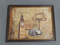 London, print na platnu, uramljen.