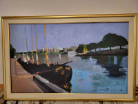 Ljubo Škrnjug luka Pariz 99 x 59 cm - ulje na platnu