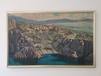 M. Dečak Imotski Modro Jezero ulje na platnu