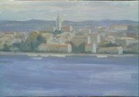 Marijan Bingula "Novi Vinodolski" ulje na platnu,40x60 cm