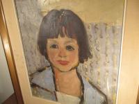 Marinko BENZON - Portret djevojčice, ulje na platnu iz 1955., 67 x 57