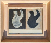 Marino Tartaglija "Slikar A i B" ulje / lesonit, 18x24cm; iz 1967 god