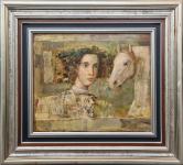 Mersad Berber "Djevojka i konj" ulje na platnu 40x50cm;
