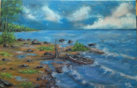 Morska obala - ulje na platnu