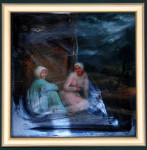 Nada Švegović-Budaj "Žene" (ulje na staklu) 20*20 cm