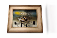 Naiva:ulje na staklu,potpisano