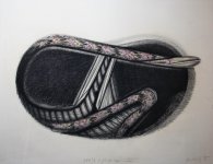 Nikola Koydl "Zmija u srcu" crtež bojicom 70x100cm iz 1994.